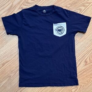 Knights Apparel Penn State Navy Blue Tee with Logo Pocket